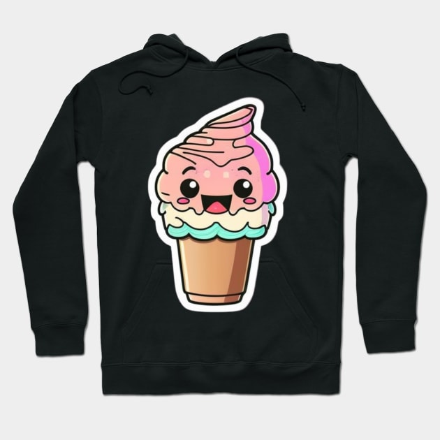 Funny Ice Cream Hoodie by DarkAgeArt